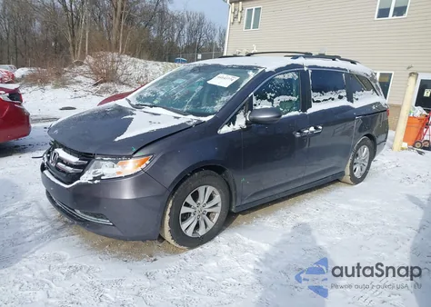 2016 Honda Odyssey Ex-L из США, поврежденный, VIN 5FNRL5H64GB015312